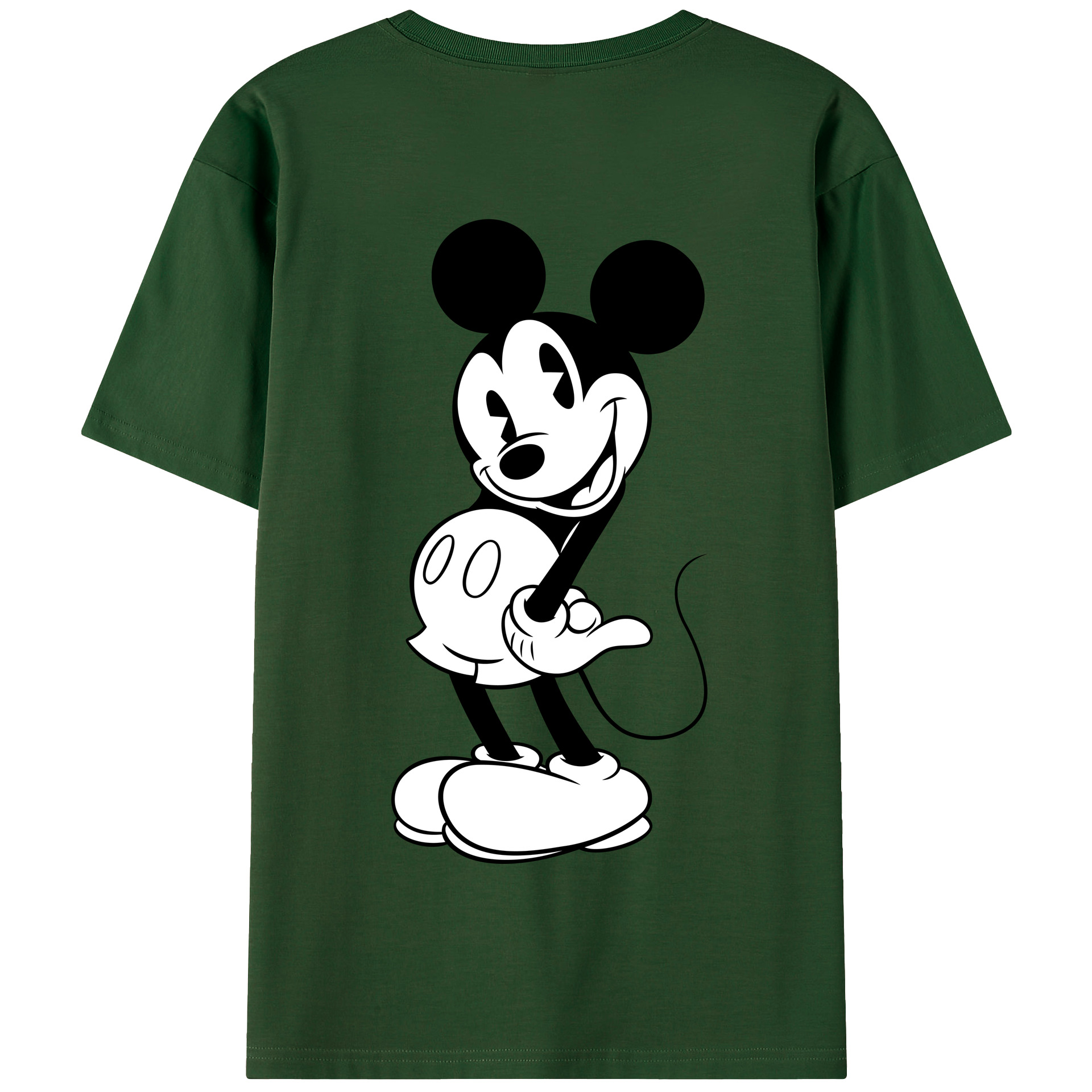 （画像用） ミッキーマウス Mickey Mouse 綿100％半袖Tシャツ（背面プリント）